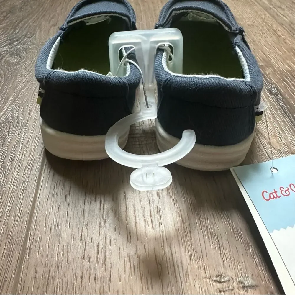 NEW!! Cat & Jack Kids Navy‎ Slip-On Shoes, Size 11